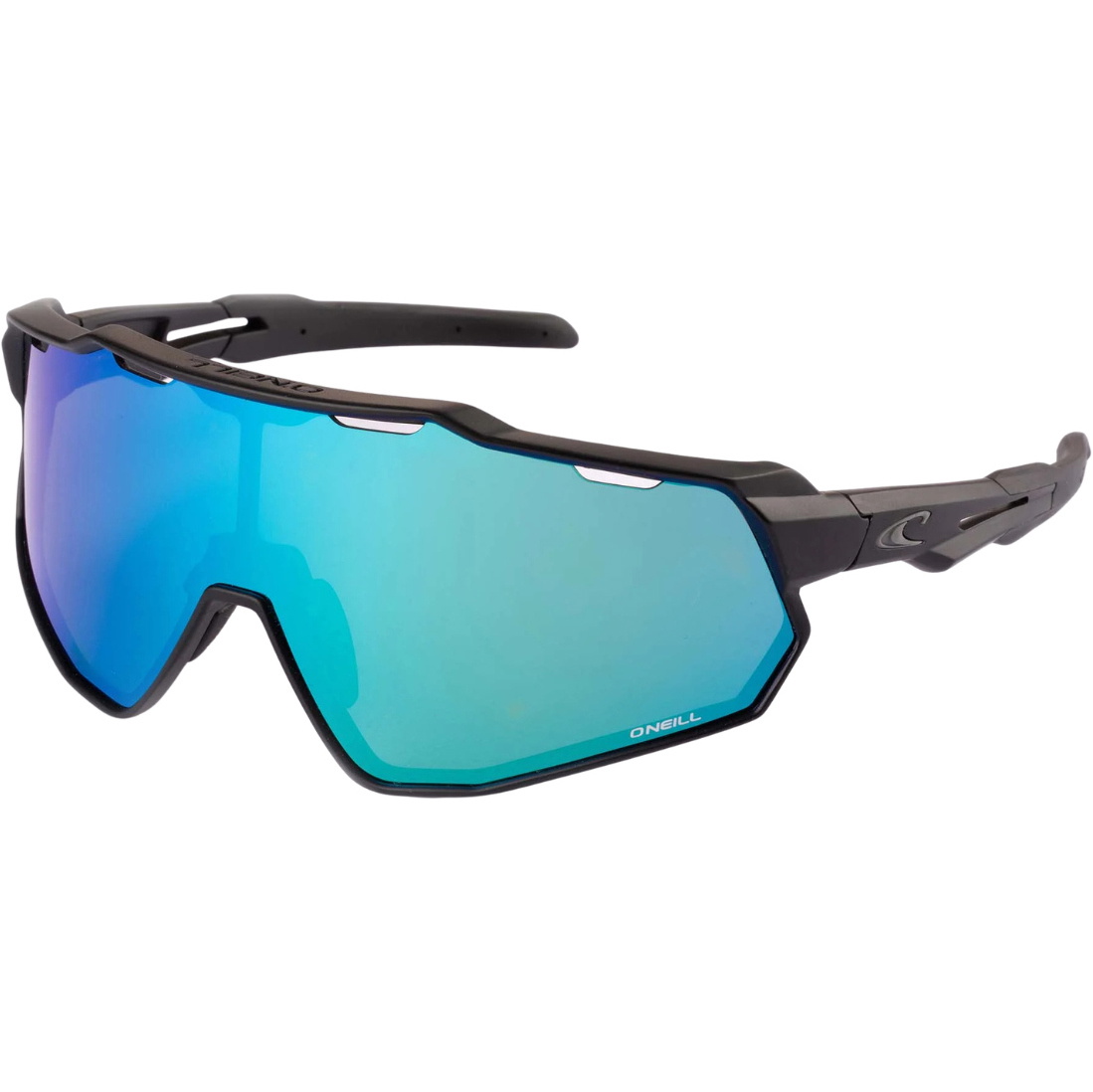 2026 O'Neill Mens Sunglasses 9040 ONS-9040-2.0-104-BLU - Matte Black / Blue Mirror Lens